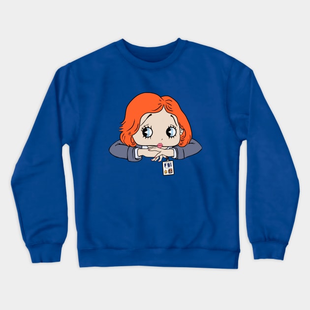 cute fbi agent Crewneck Sweatshirt by Mimie20